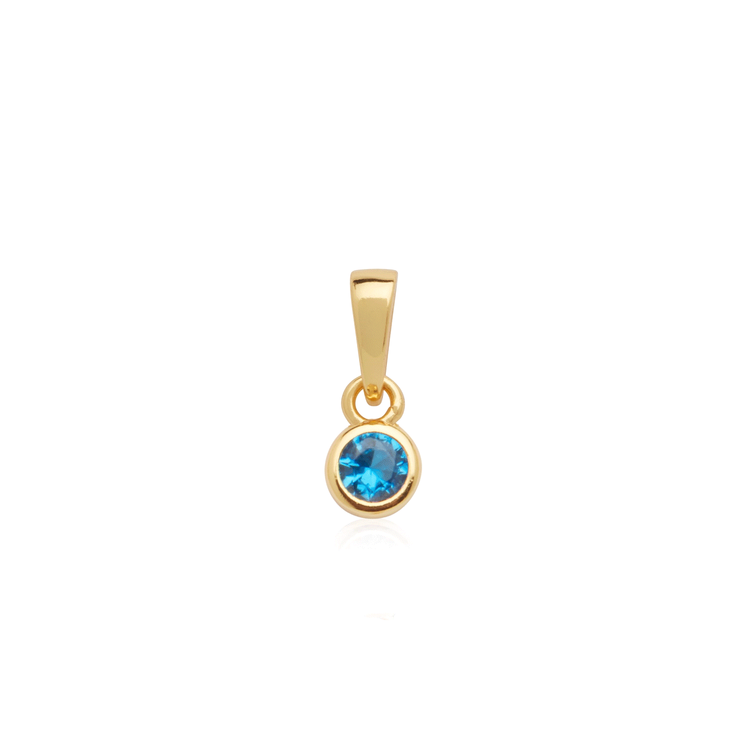 Stories Initial & Birthstone Necklace (Gold)
