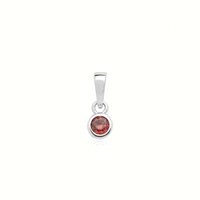 Stories Initial & Birthstone Necklace (Silver)
