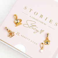 Stories Pearl & Love Fine Chain Necklace (Gold)