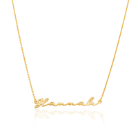 Sterling Silver Signature Name Necklace (Gold)