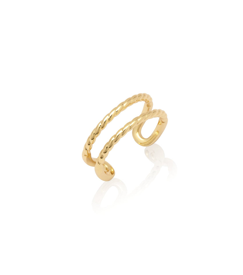Twisted Open Band Ring (Gold)