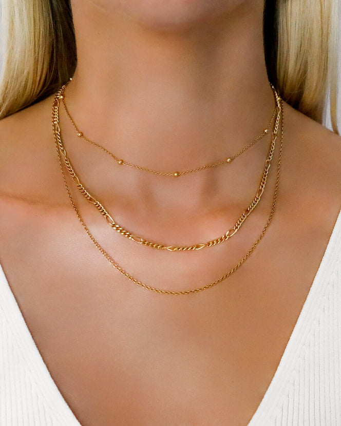 Fine Chain Layered Set (Gold)