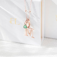 Droplet Birthstone Pendant (Rose Gold)