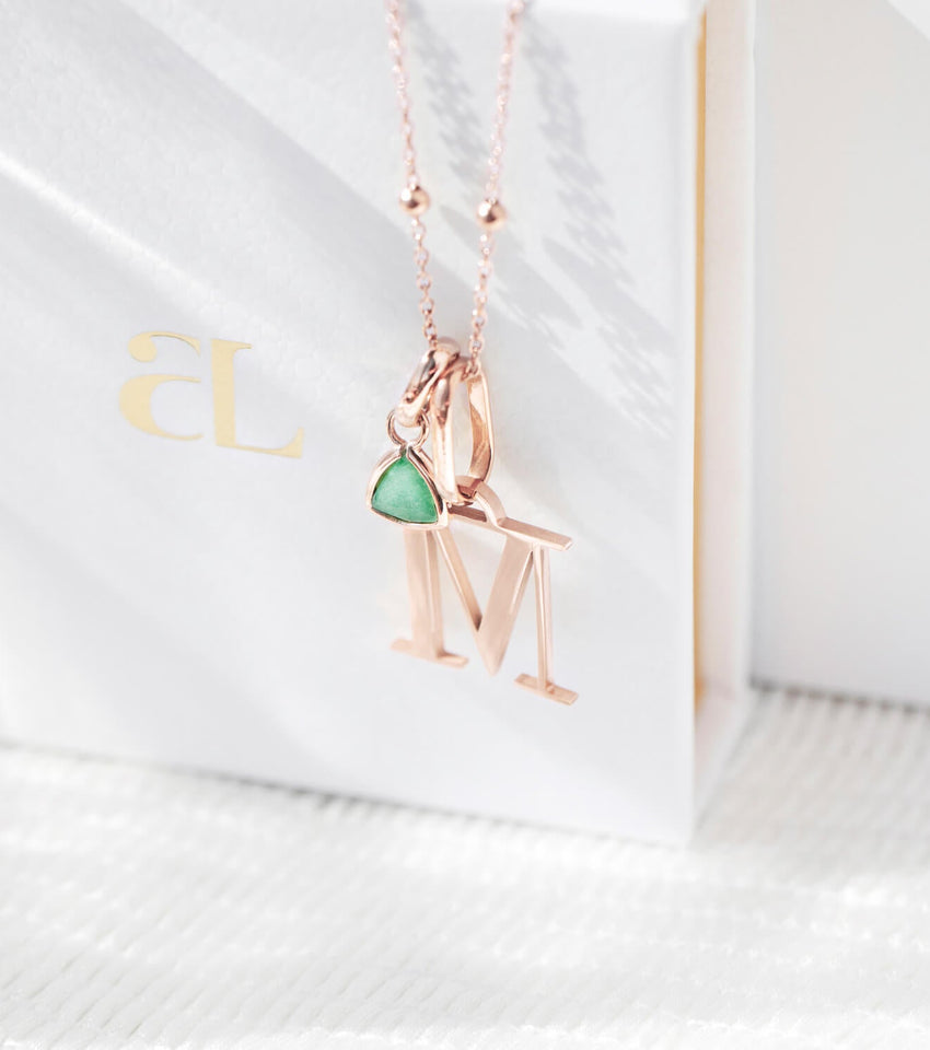 Droplet Birthstone Pendant (Rose Gold)
