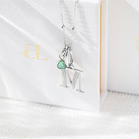 Droplet Birthstone Pendant (Silver)