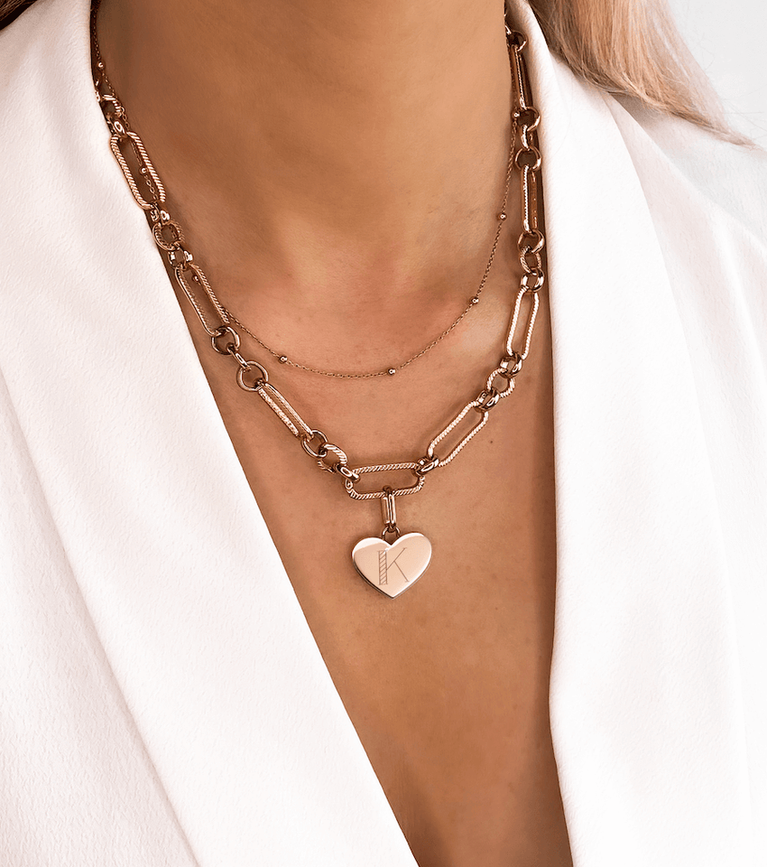 MICHAEL KORS Womens Necklace MKC1566AN040 925% Silver Heart - Golden Outlet