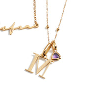 Droplet Birthstone Pendant (Gold)