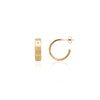 Crystal Heart Hoops (Gold)