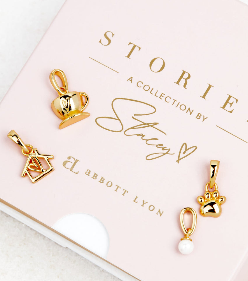 Stories Doodle House Charm (Gold)