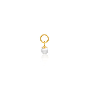 Stories Pearl Huggie Pendant (Gold)