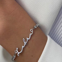 Signature Name Tennis Bracelet (Silver)