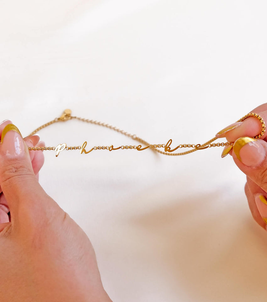 Signature Custom Name Necklace (Gold)