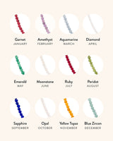 Birthstone Beaded Bracelet (Gold)