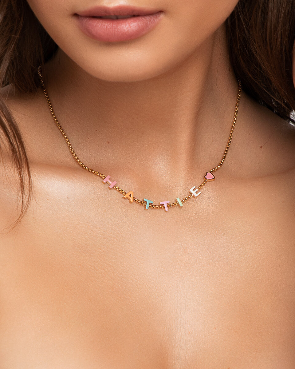 Custom Enamel Name Bundle Gold