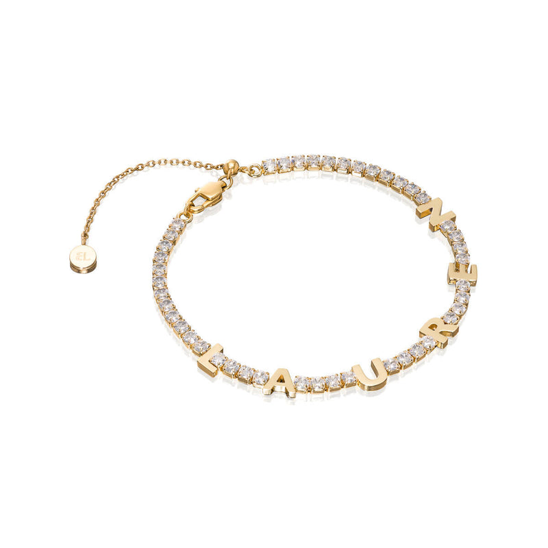 Custom Name Tennis Bracelet (Gold)