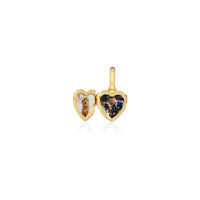 Heart Photo Locket Sphere Necklace (Gold)