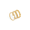 Sterling Silver Textured Ring Bundle (Gold)