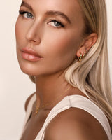 Sterling Silver Twisted Hoop Ear Bundle (Gold)