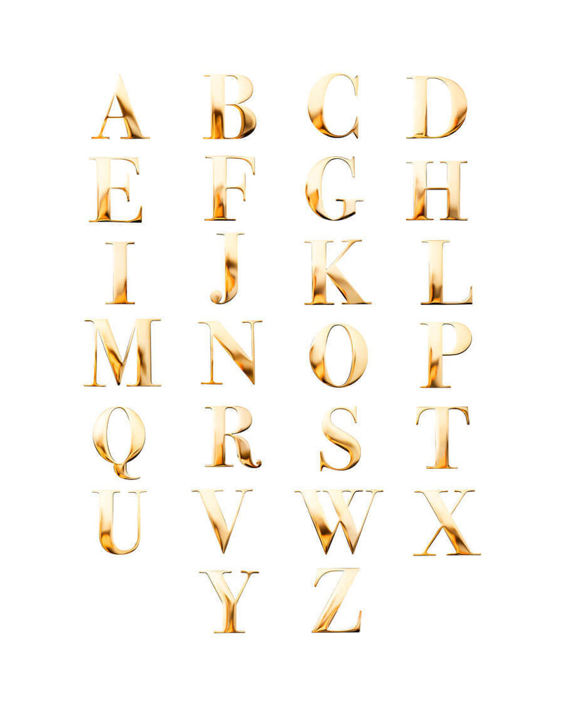 Metal Letter Key Ring (Gold) (CS Replacement)