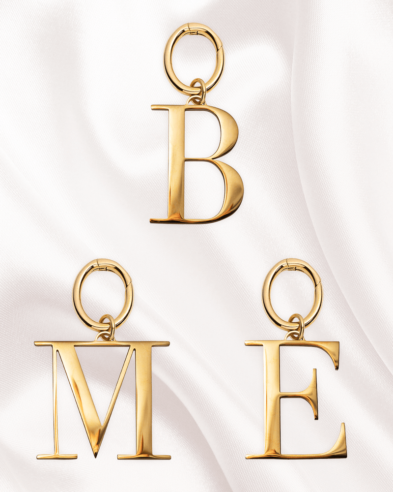 Metal Letter Key Ring (Gold) (CS Replacement)