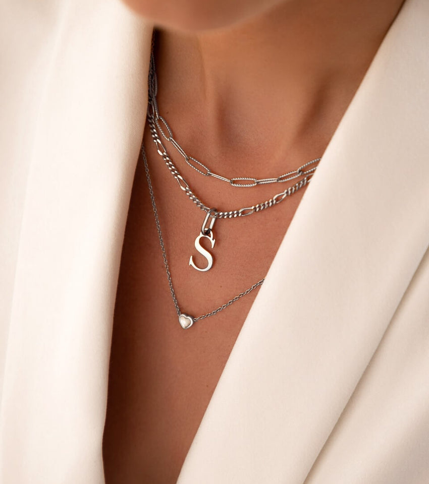 abbott lyon mini heart birthstone necklace silver