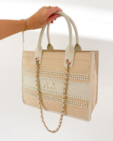 Mini Raffia Pearl Resort Bag