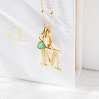 Droplet Birthstone Pendant (Gold)