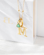 Droplet Birthstone Pendant (Gold)