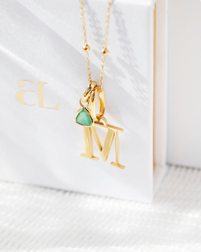 Droplet Birthstone Pendant (Gold)