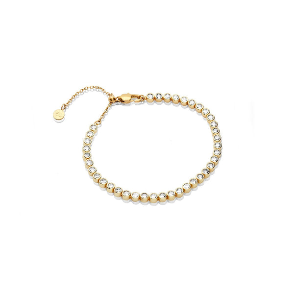 Custom 14K Gold Filled Bracelet w/ White Round Letters & Heart Center –  beadswithb
