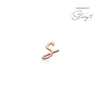 Fixed Charm - Script Initial Charm (Rose Gold)