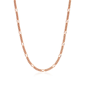 Layering Small Figaro Chain Necklace (Rose Gold)