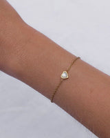 Mini Birthstone & Letter Bracelet Bundle (Gold)