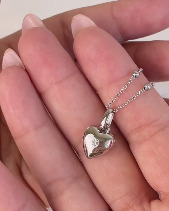 Heart Locket Necklace Silver – shop on Pinterest