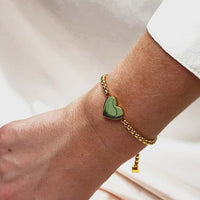 Personalize Heart Bracelet (Gold)