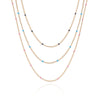 Colorful Sphere Chain Necklace Set (Gold)