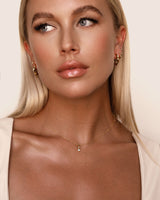 Sterling Silver Twisted Huggie Hoops (Gold)