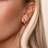 Sterling Silver Classic Hoop Earrings (Gold)