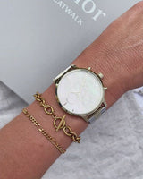 Two Tone Pearl Link Nueva 40 Watch