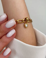 Medium Figaro Chain Bracelet (Gold)