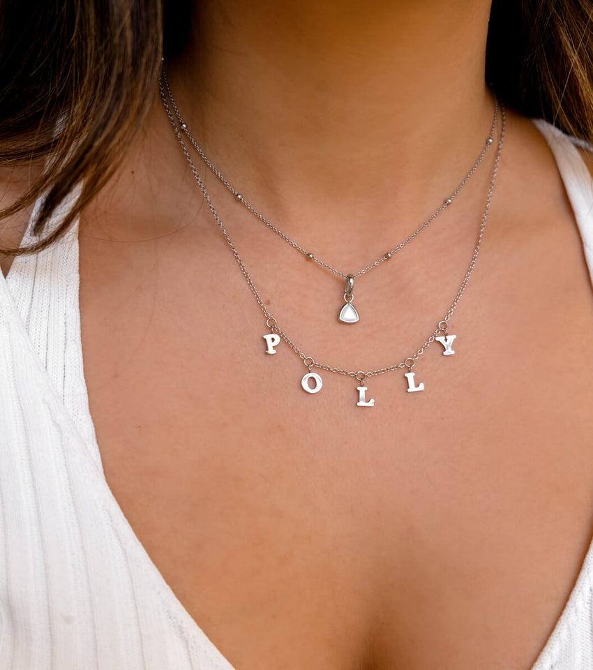 A-Z Initial Mother of Pearl Necklace – Divine Tribe