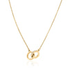 Interlinked Crystal Necklace (Gold)