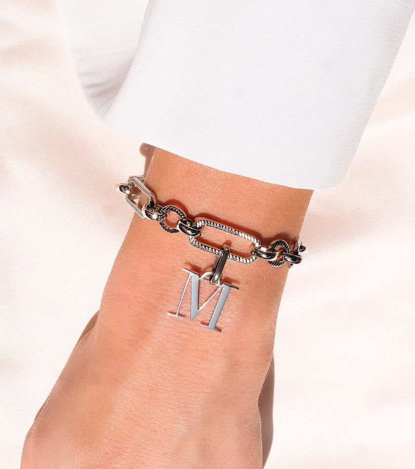 Figaro Chain Bracelet (Silver)