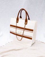 Lands’ End Canvas Tote. Pink/Ivory Is Personalized with The Name AVA…..Cute!