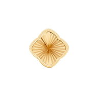 Rosette Textured Clover Charms (Gold) - Plain Clover