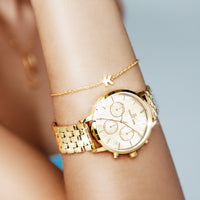 Gold Pearl Link Nueva 40 Watch
