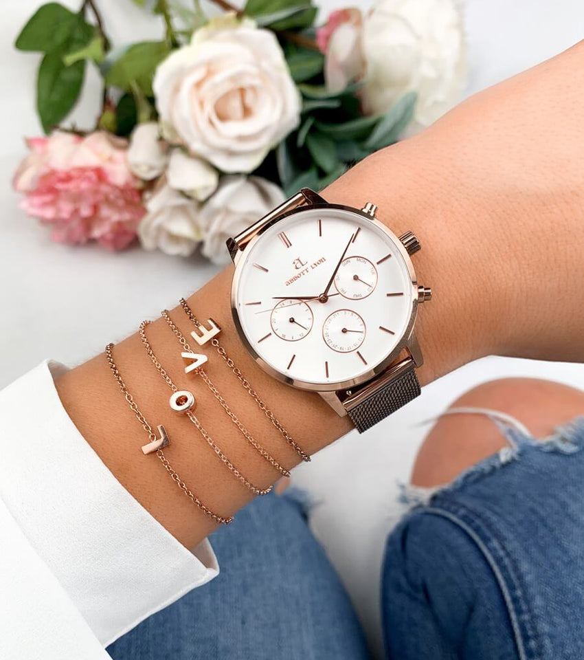 Initial Bracelet (Rose Gold)
