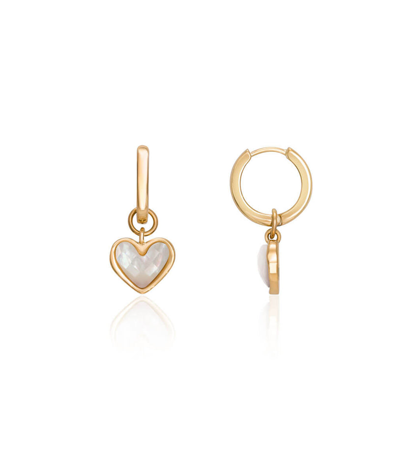Personalized Greenwich 4 Birthstone & Diamond Earrings in 14k Gold